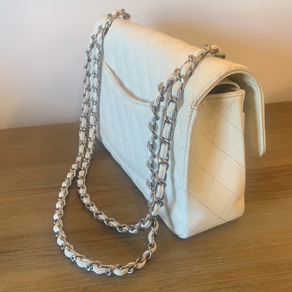 Chanel white caviar medium classic - Picture 7 of 12
